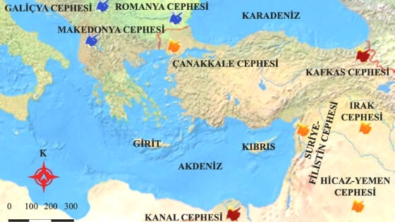 Osmanlı Cepheleri Haritası