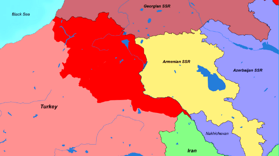 1921 Kars Antlaşması Haritası